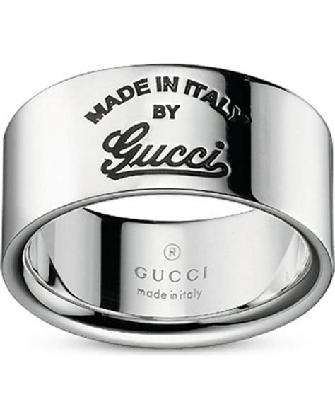 gucci ring silver gg|gucci trademark ring.